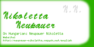 nikoletta neupauer business card